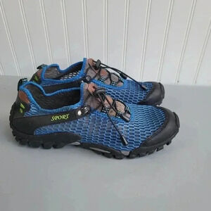 Starter Sport Athletic Shoes Men's Size 10 Blue Mesh Comfort Low Top Sneakers